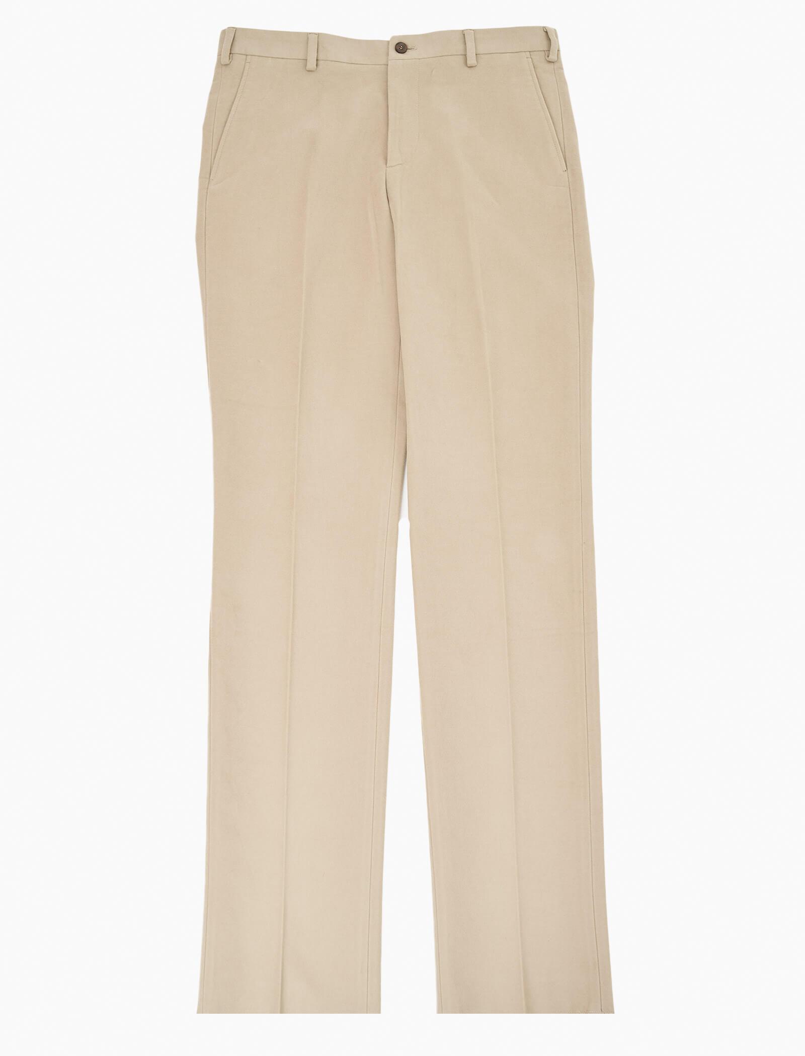 Beige Light Moleskin Comfort Trousers | 40 Colori