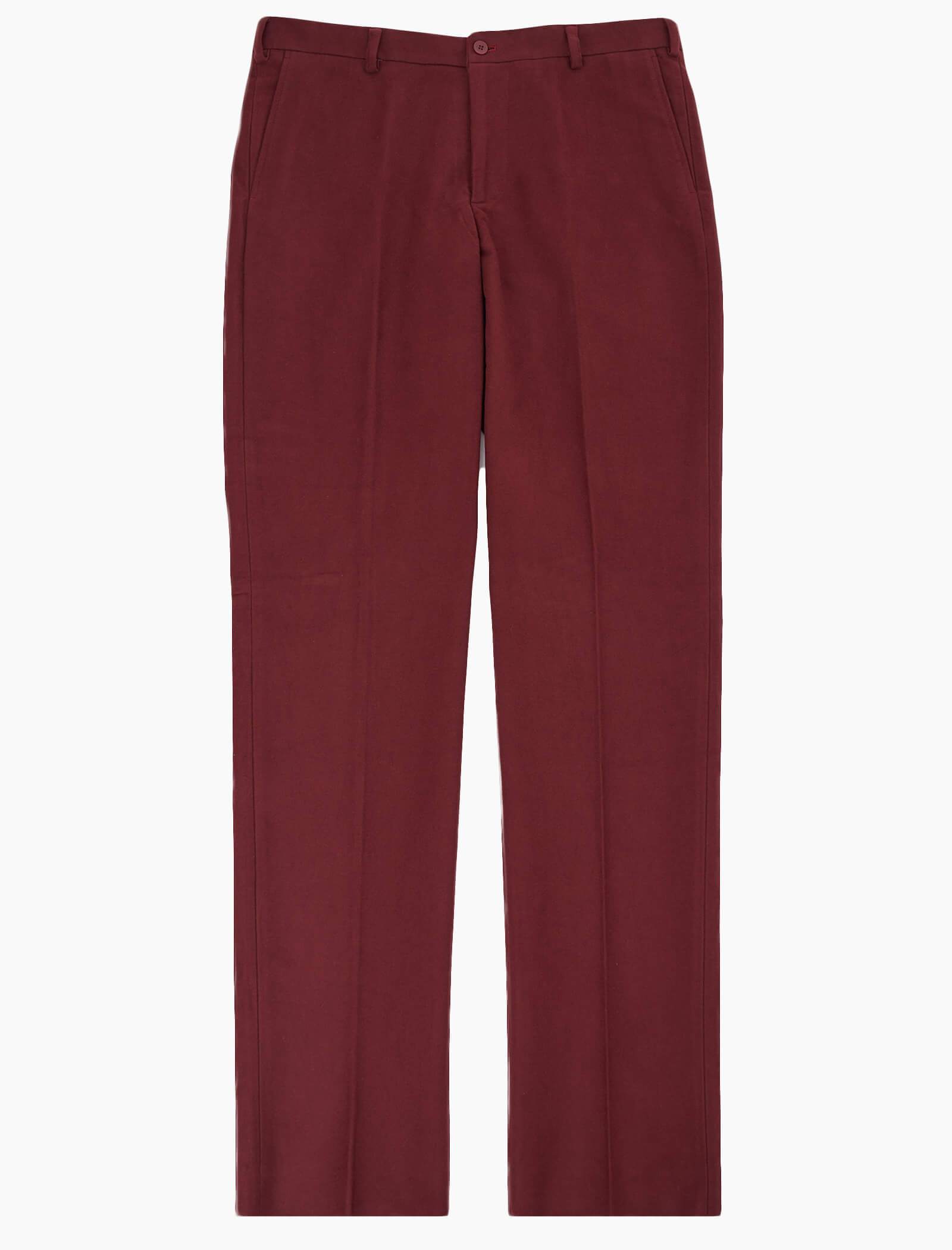 Burgundy Light Moleskin Comfort Trousers | 40 Colori