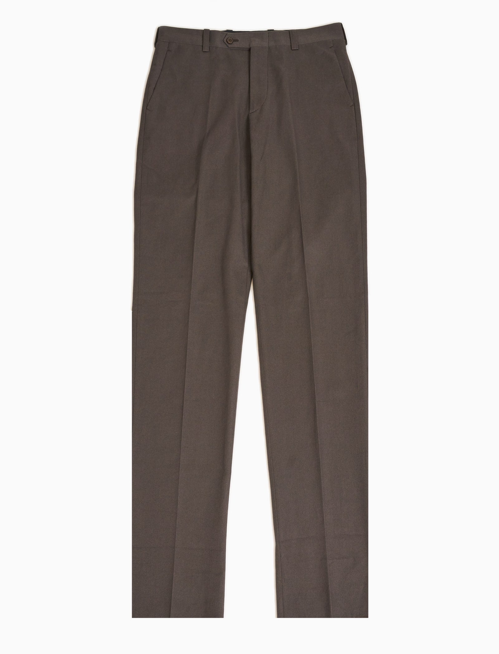 Grey Brown Cotton Comfort Trousers