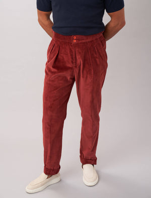 Rouge 8 Wale Corduroy High Waisted Trousers | 40 Colori