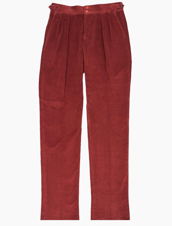 パンツ everyone wide straight corduroy trousers Men's Rouge 8 Wale Corduroy High Waisted Trousers - 40 Colori